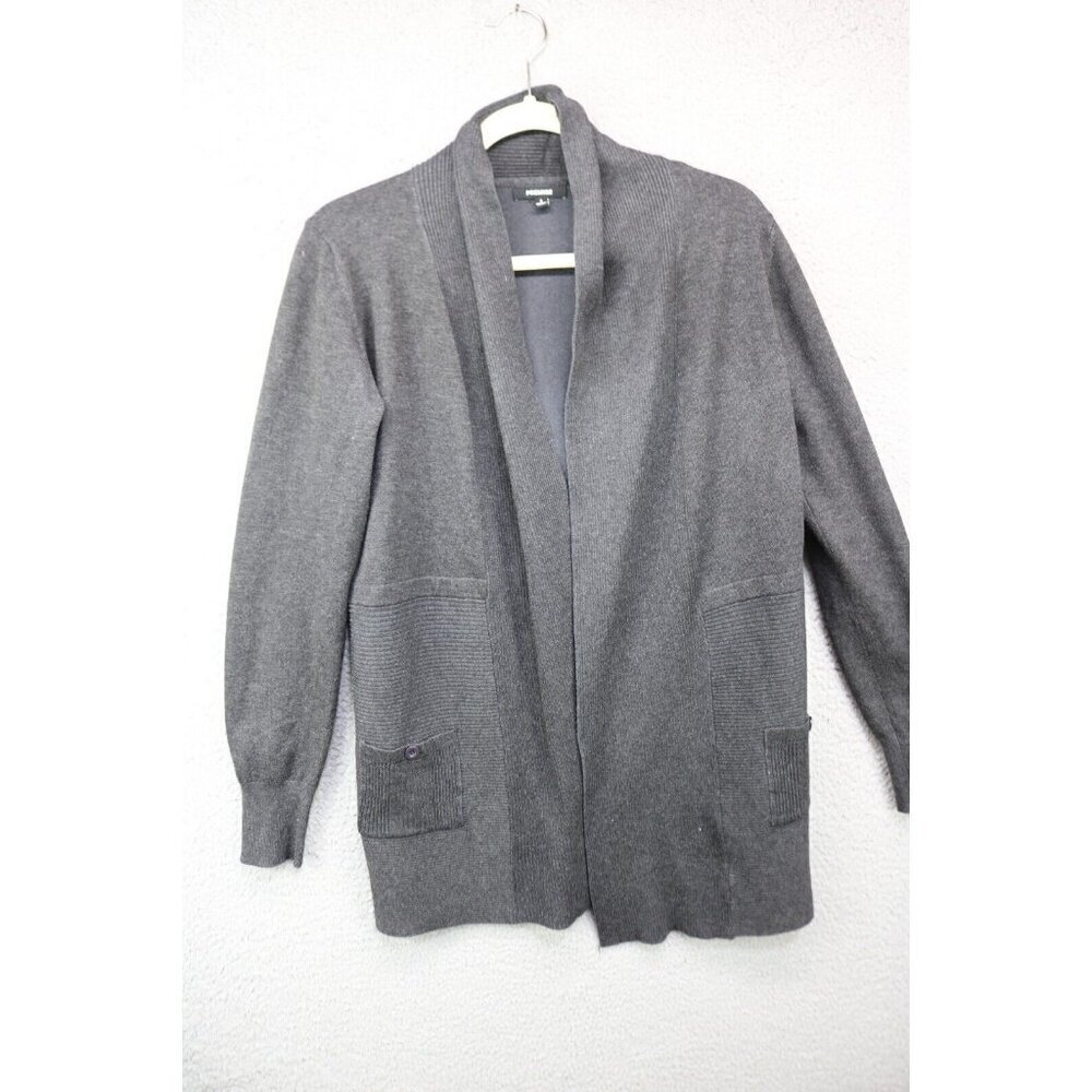 Premise Gray Long Open Front Cardigan-Size Small-Pockets